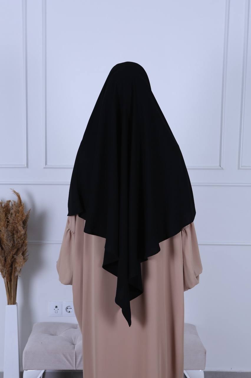 Khimar soie de médine Noir
