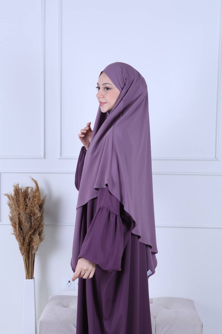 Khimar soie de médine Mauve