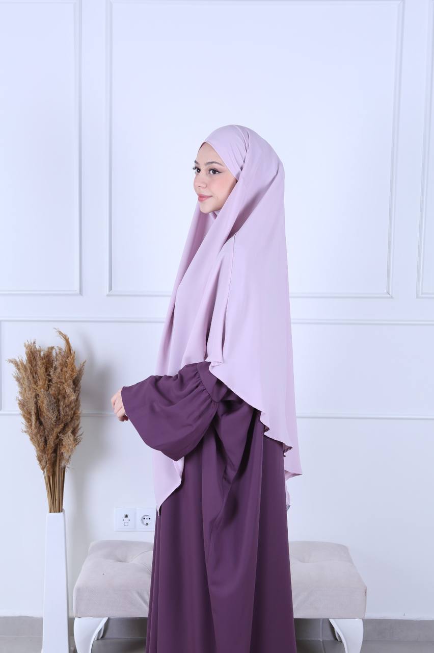 Khimar Soie de Médine Orchidée