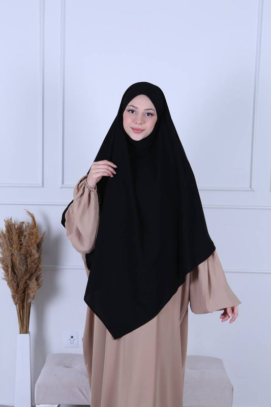 Khimar soie de médine Noir