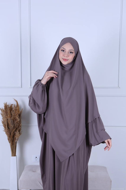 Khimar Soie de Médine Ardoise