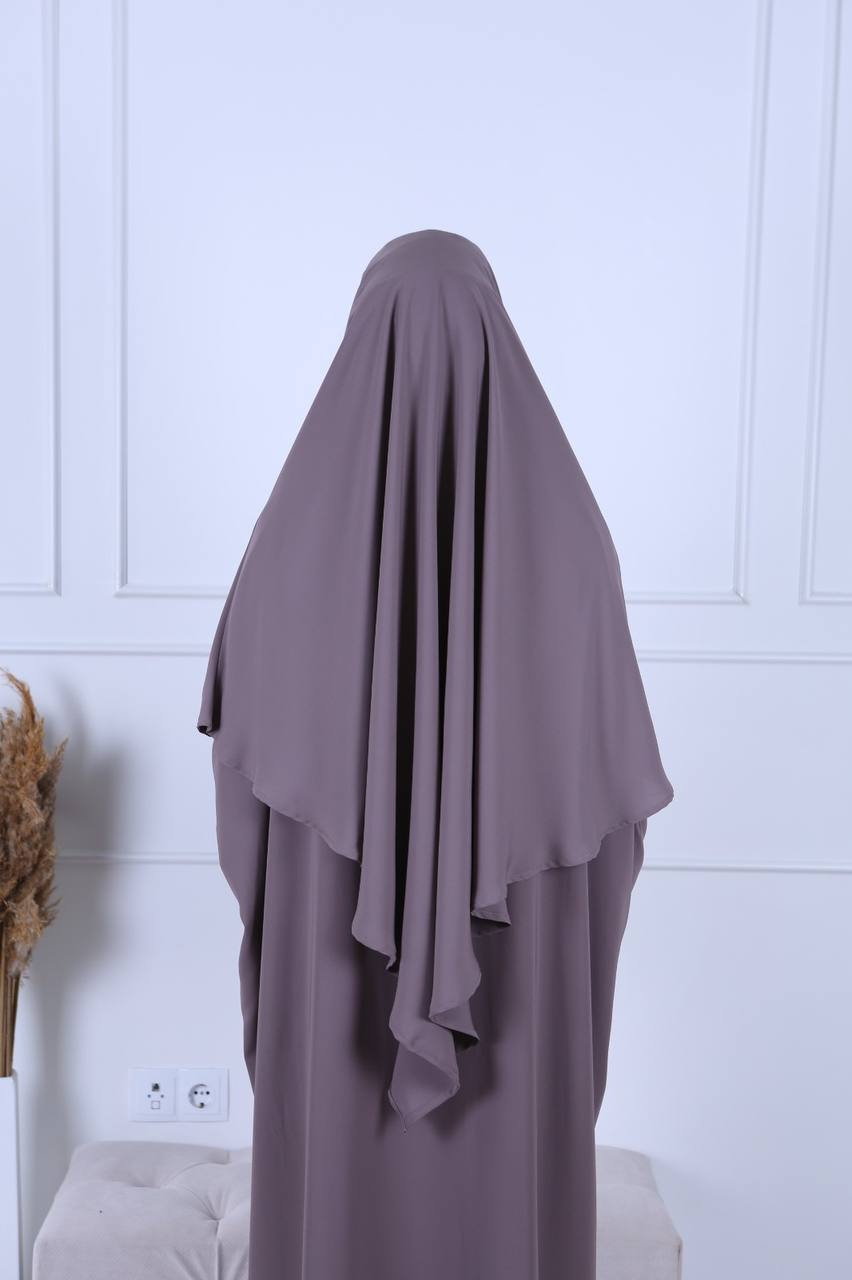 Khimar Soie de Médine Ardoise