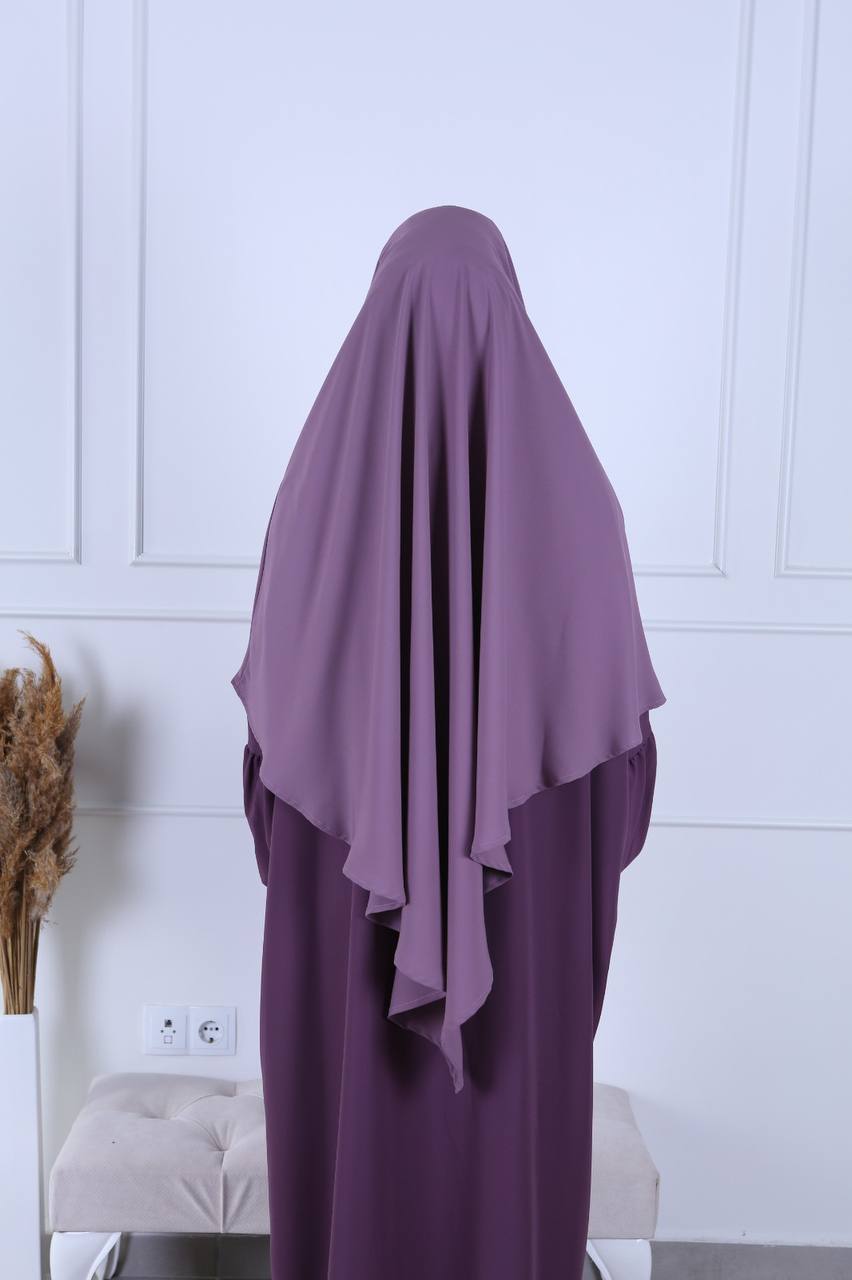 Khimar soie de médine Mauve