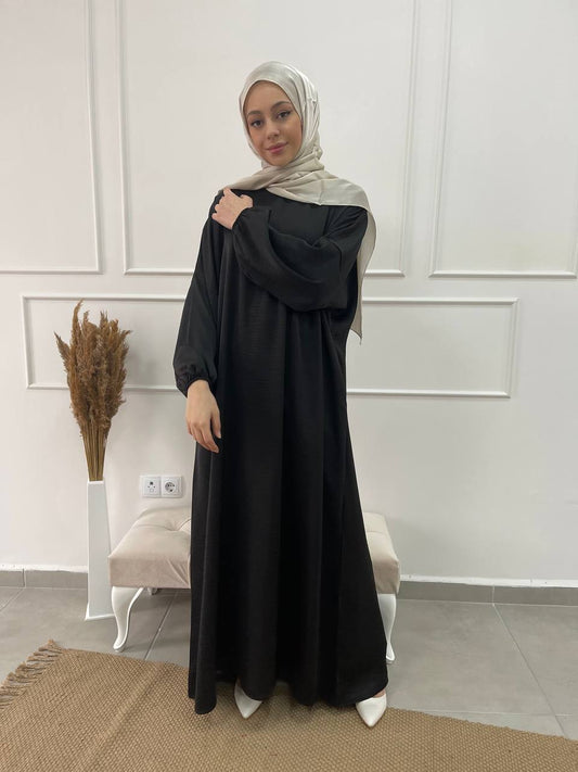 Abaya Jazz Satiné Noir