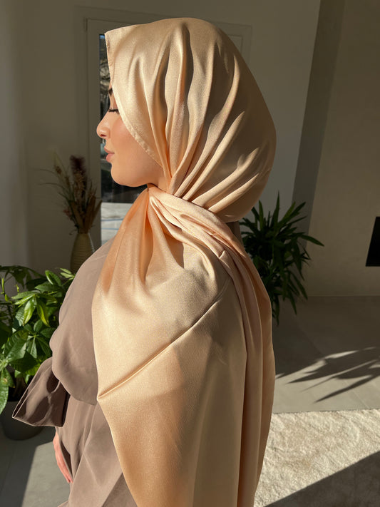 Hijab Satin SEDEF Beige