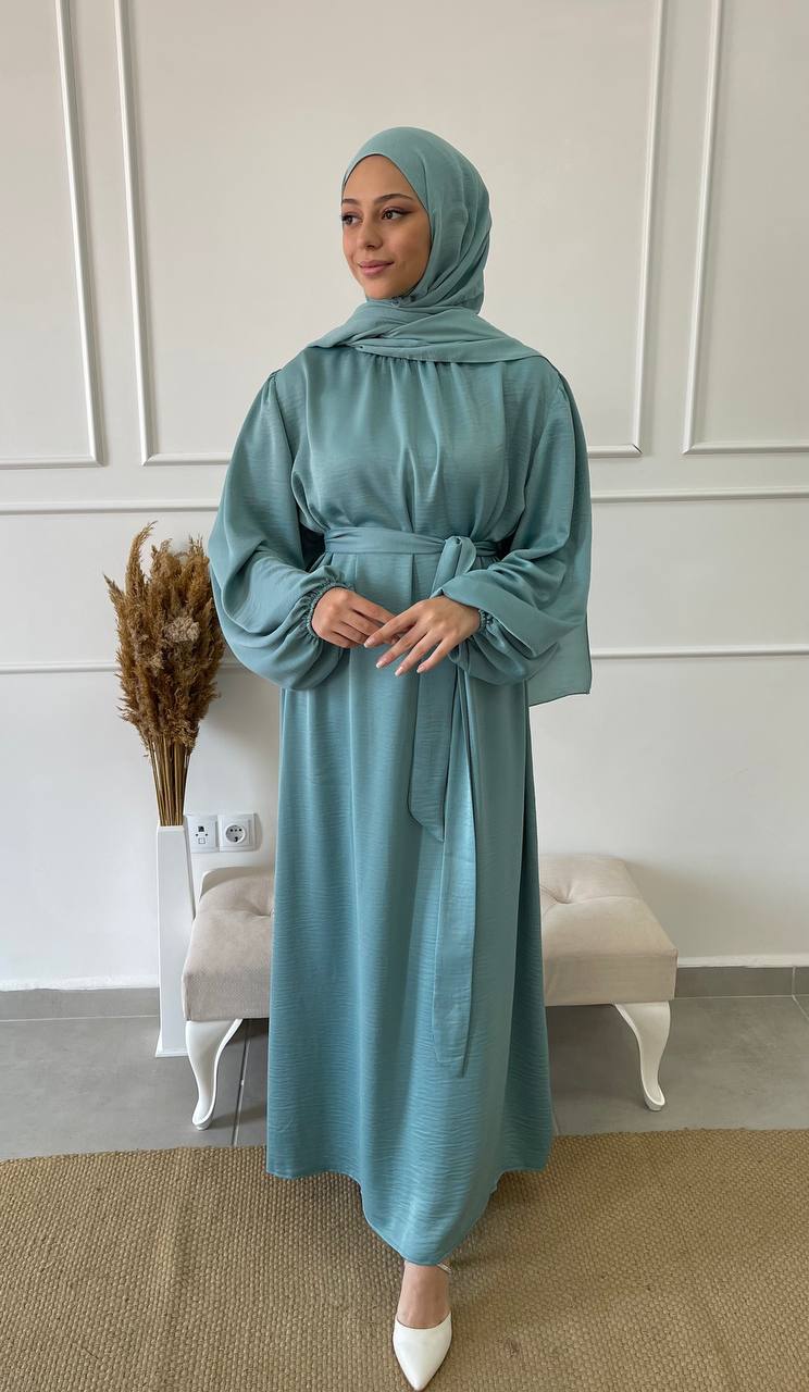 Abaya jazz satiné Azur