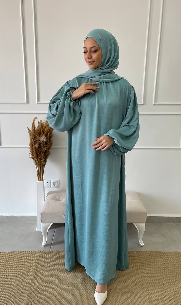 Abaya jazz satiné Azur