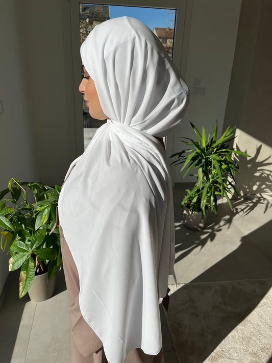 Hijab à enfiler Blanc Sedef